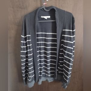 Lauren Conrad Black striped Cardigan size L